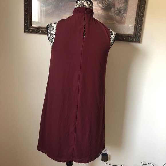 ❌SOLD❌🎀 Pink Rose Maroon Dress🎀 - Picture 4 of 7